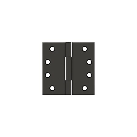 Deltana 4 x 4 Square Knuckle Hinge; Oil Rubbed Bronze Finish DSBS410B
